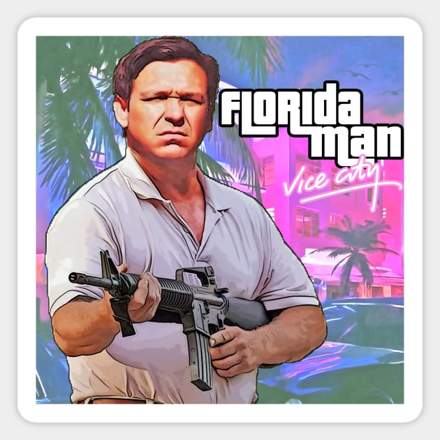 Ron DeSantis Florida Man Sticker by The Libertarian Frontier 